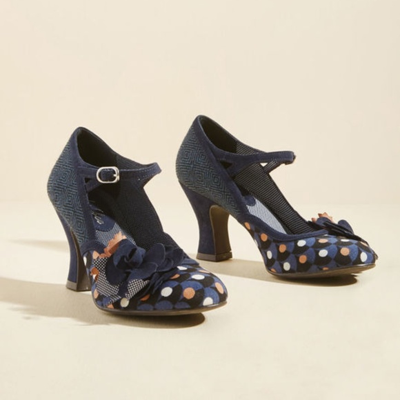 Modcloth Shoes - Ruby Shoo Mix and Marvel Mary Jane Heel in Navy